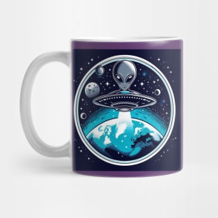 Grey Aliens in a UFO Mug